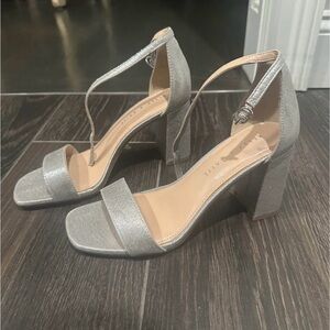 Kelly and Katie Women’s Silver Chrome Size 8 High Heel Sandals